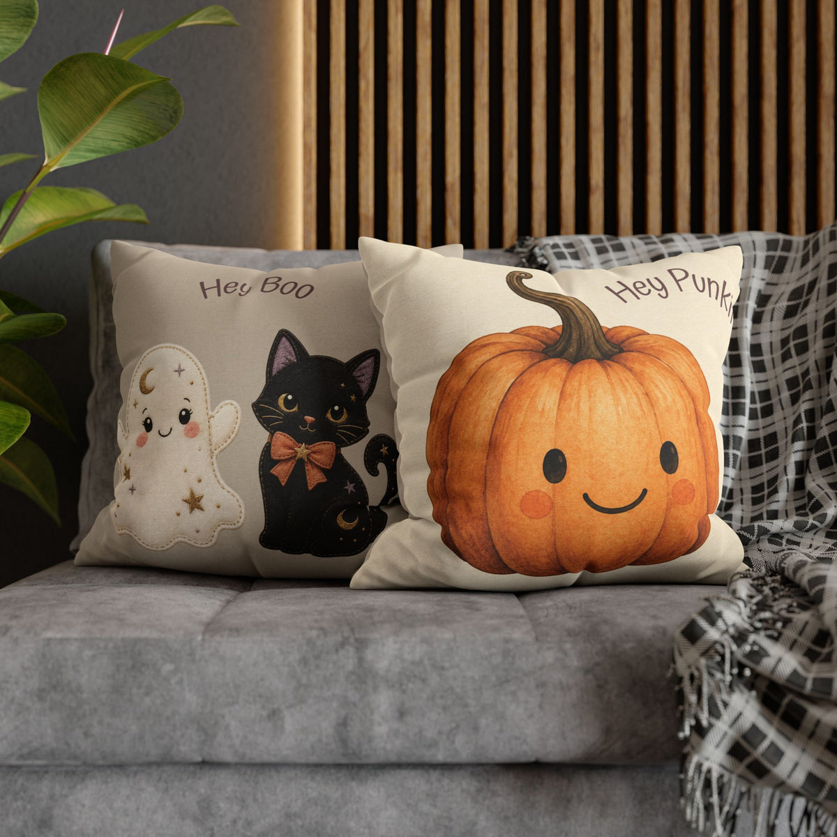 Hey Punkin', Hey Boo - Halloween Pillow Fun
