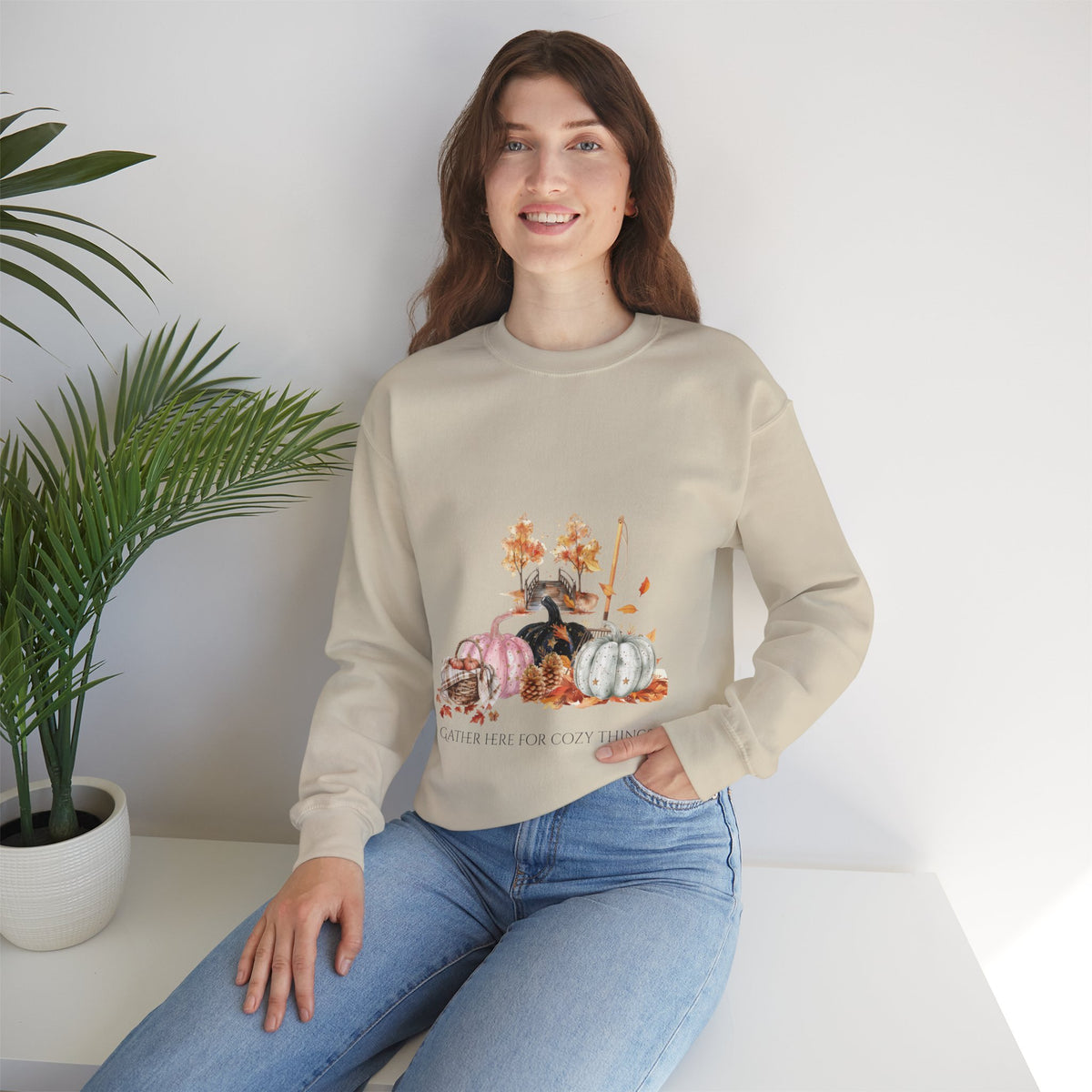 Vintage Gather Here for Cozy Things — Whimsical Fall Design