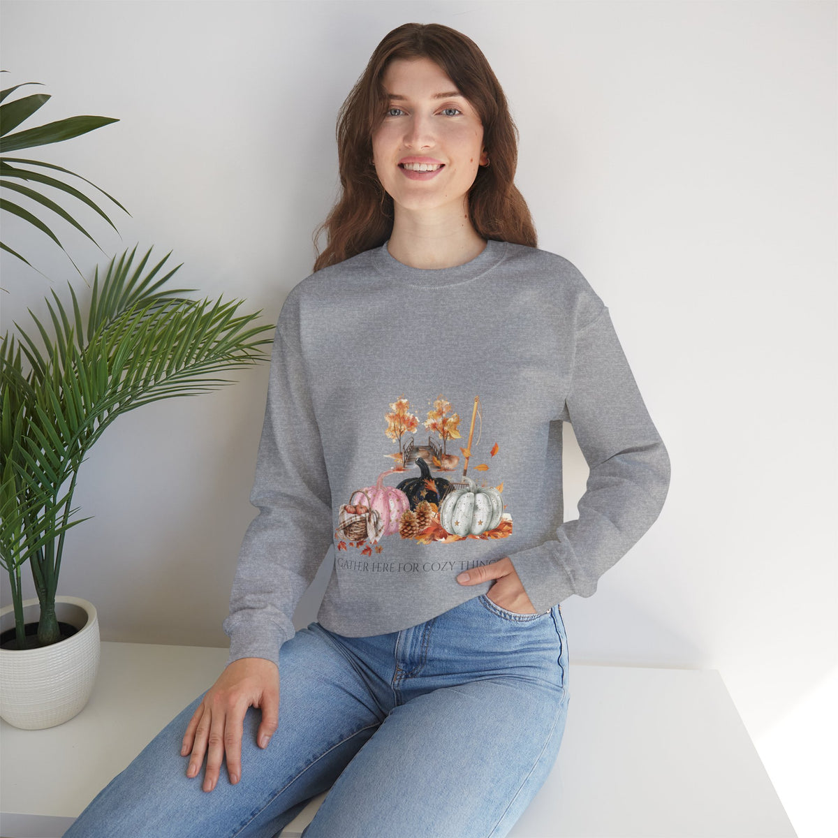 Vintage Gather Here for Cozy Things — Whimsical Fall Design