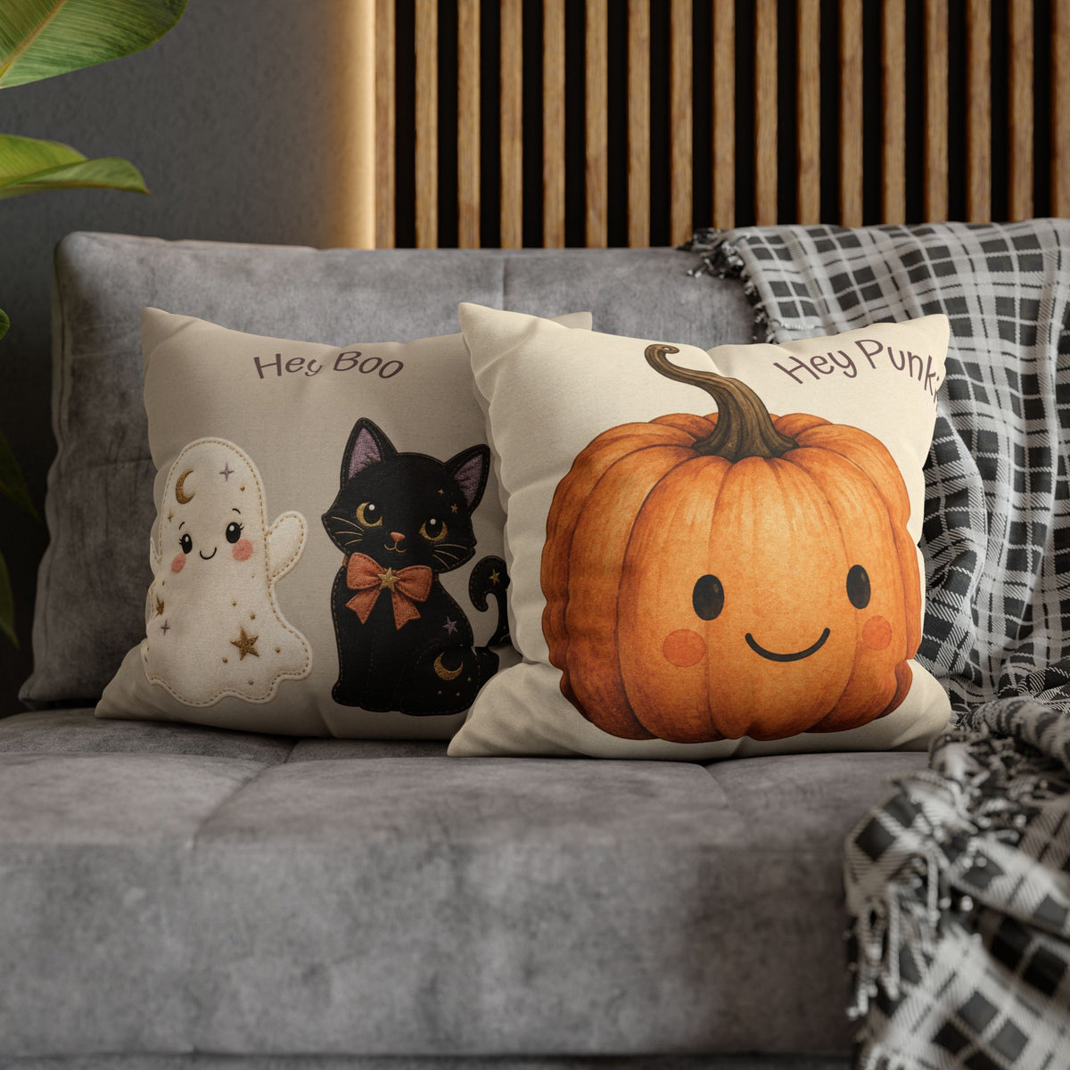 Hey Punkin', Hey Boo - Halloween Pillow Fun