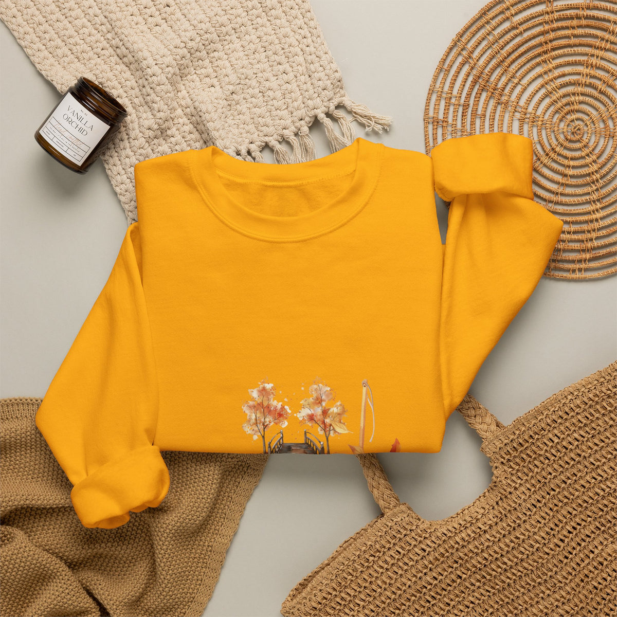 Vintage Gather Here for Cozy Things — Whimsical Fall Design