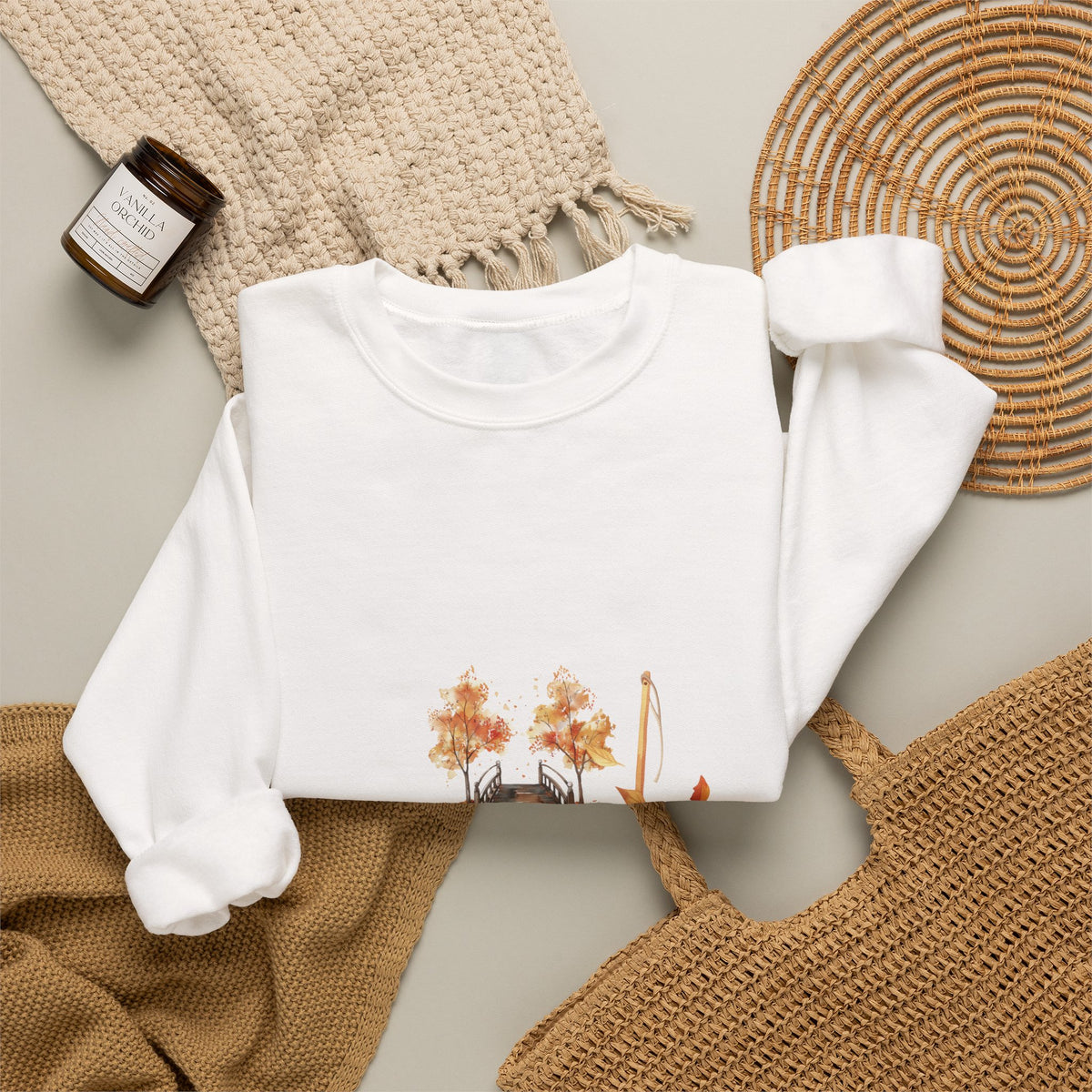 Vintage Gather Here for Cozy Things — Whimsical Fall Design