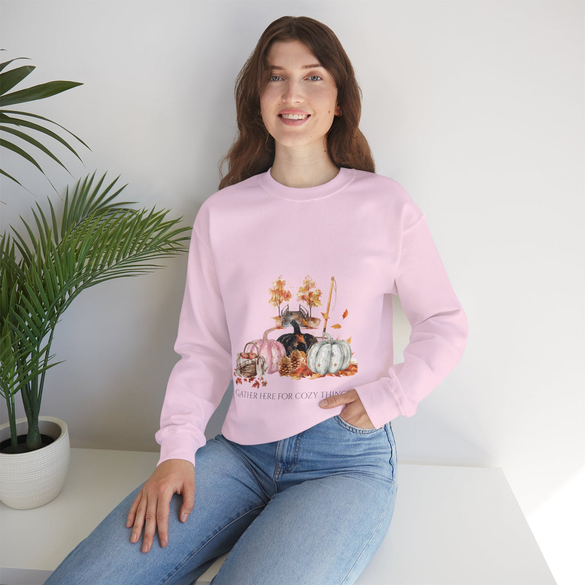 Vintage Gather Here for Cozy Things — Whimsical Fall Design