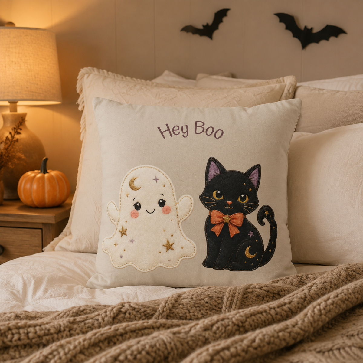 Hey Punkin', Hey Boo - Halloween Pillow Fun