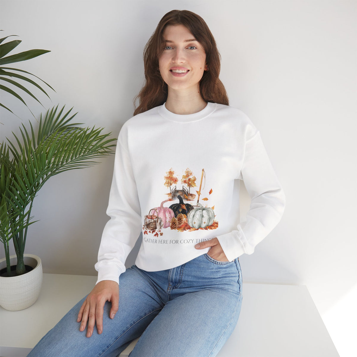 Vintage Gather Here for Cozy Things — Whimsical Fall Design