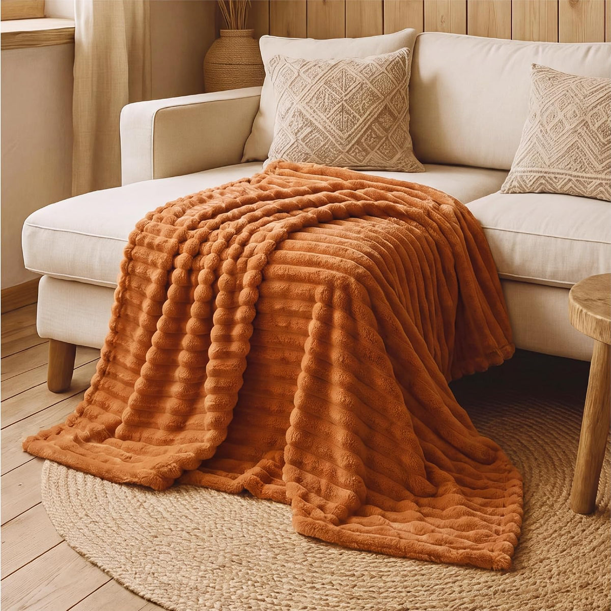Soft Throw Blanket for Couch and Bed Decor