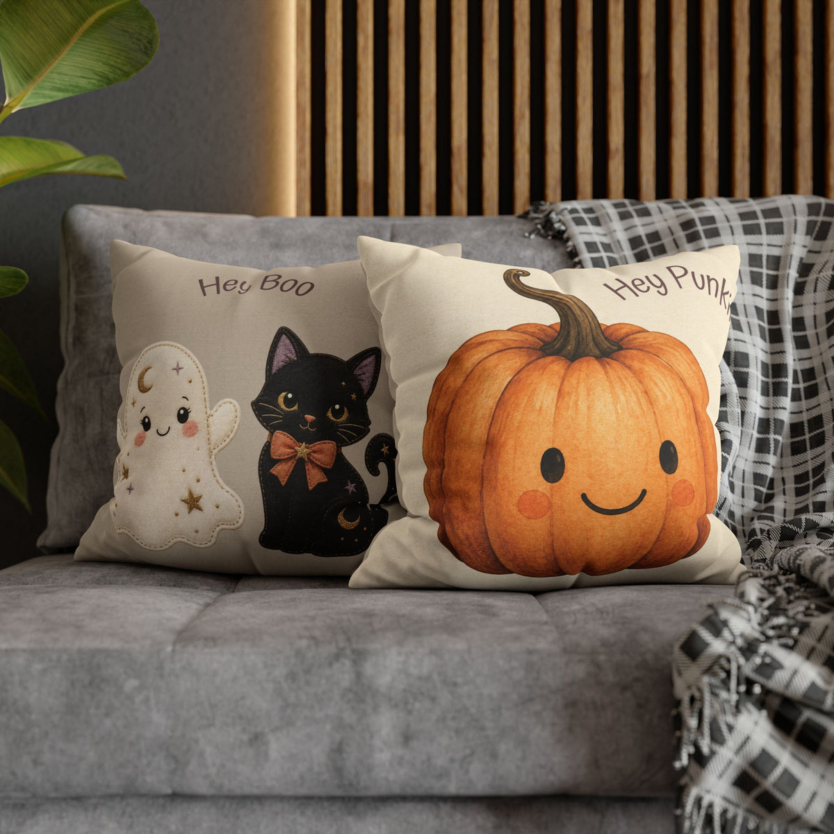 Hey Punkin', Hey Boo - Halloween Pillow Fun